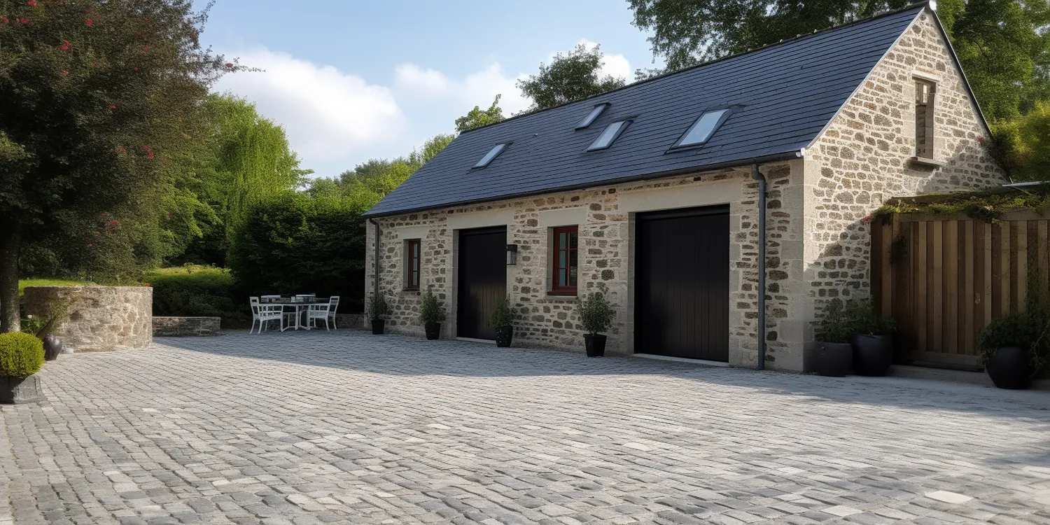 Podjazd do domu z kostki brukowej