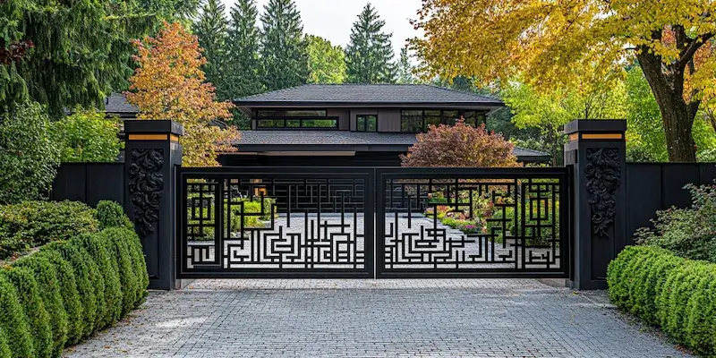 Polnische Metallzäune